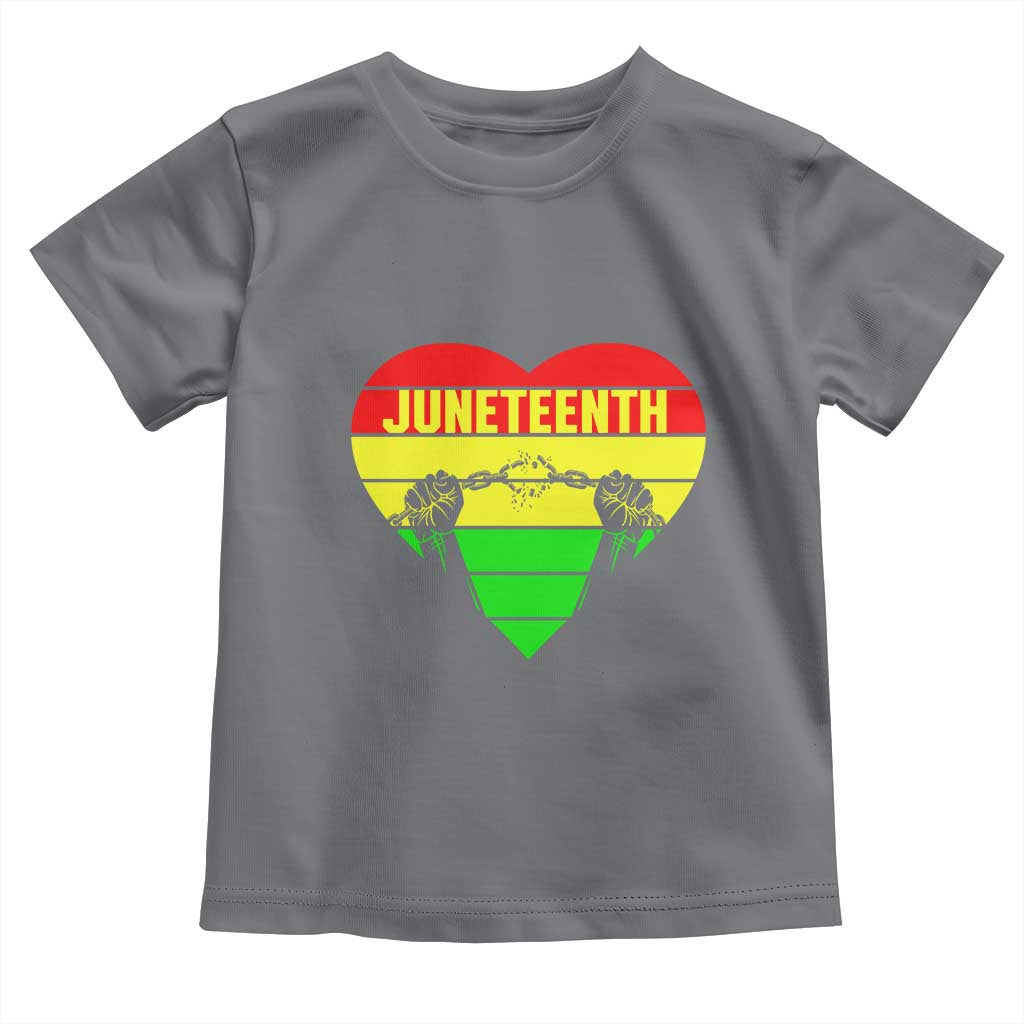 Juneteenth Toddler T Shirt Breaking Every Chain BHM Heart