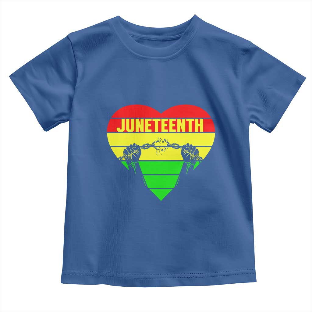 Juneteenth Toddler T Shirt Breaking Every Chain BHM Heart
