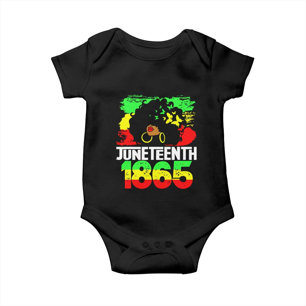 Afro Woman Baby Onesie Juneteenth 1865 African Black Pride