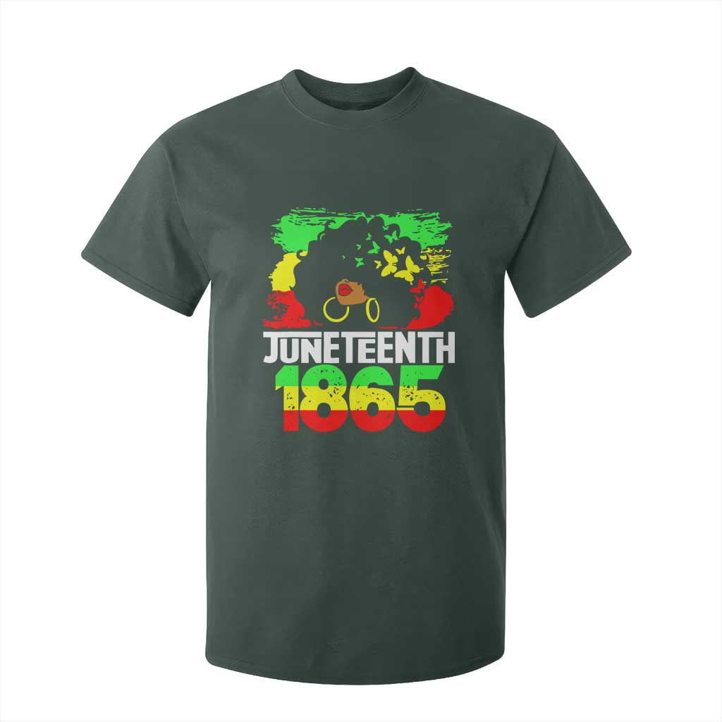 Afro Woman T Shirt For Kid Juneteenth 1865 African Black Pride