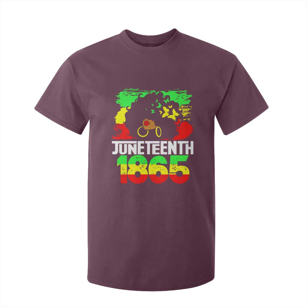 Afro Woman T Shirt For Kid Juneteenth 1865 African Black Pride