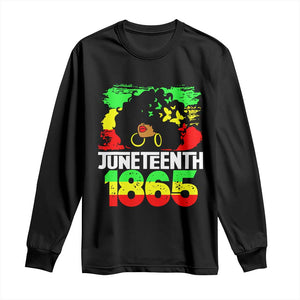 Afro Woman Long Sleeve Shirt Juneteenth 1865 African Black Pride