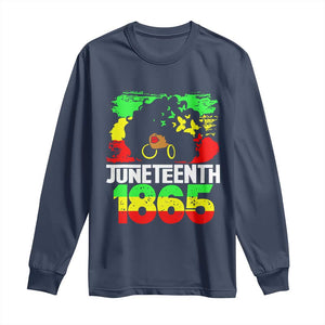 Afro Woman Long Sleeve Shirt Juneteenth 1865 African Black Pride