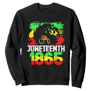 Afro Woman Sweatshirt Juneteenth 1865 African Black Pride