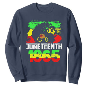 Afro Woman Sweatshirt Juneteenth 1865 African Black Pride