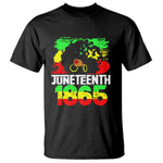 Afro Woman T Shirt Juneteenth 1865 African Black Pride