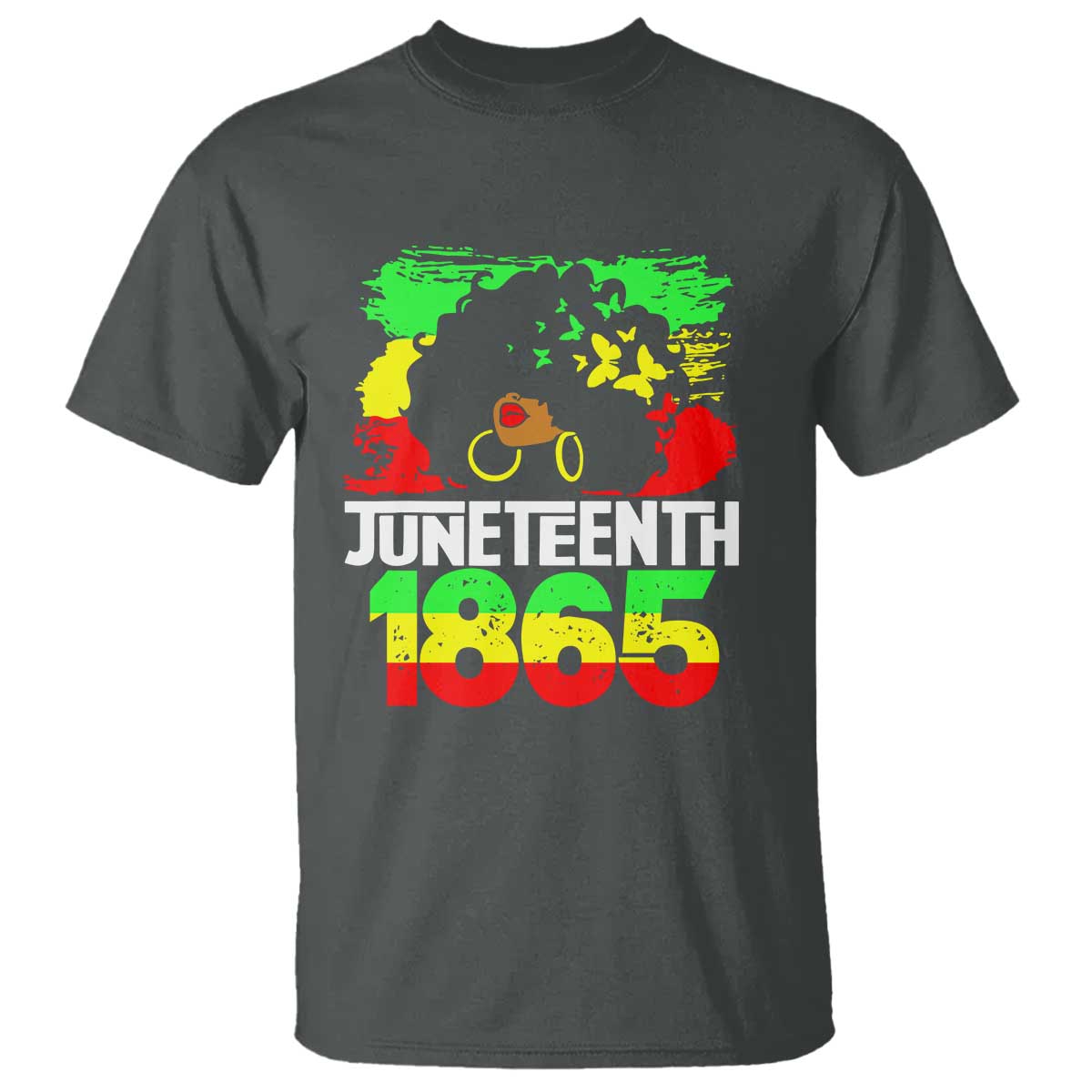 Afro Woman T Shirt Juneteenth 1865 African Black Pride