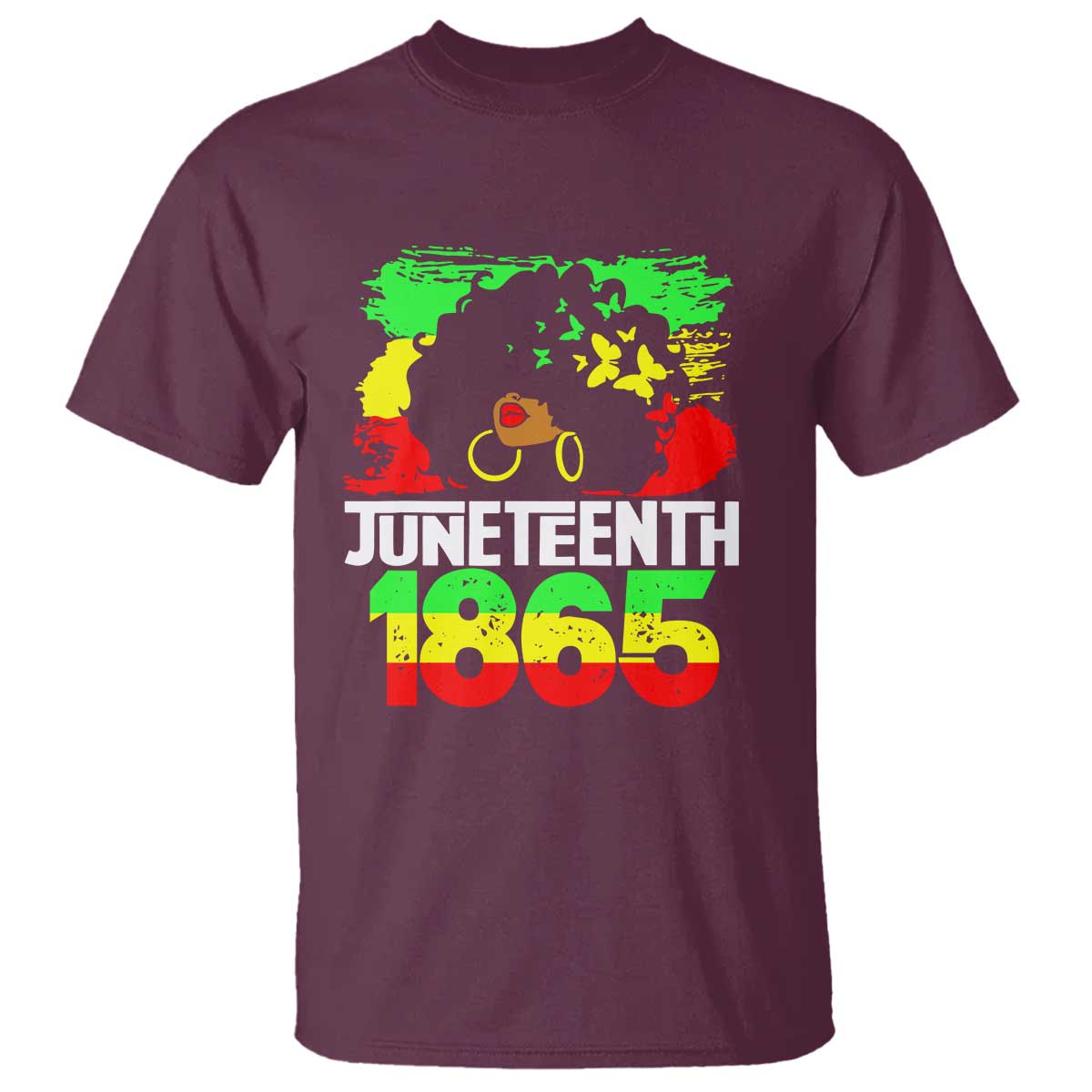 Afro Woman T Shirt Juneteenth 1865 African Black Pride