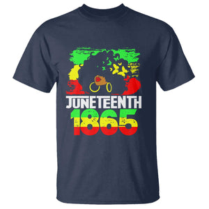 Afro Woman T Shirt Juneteenth 1865 African Black Pride