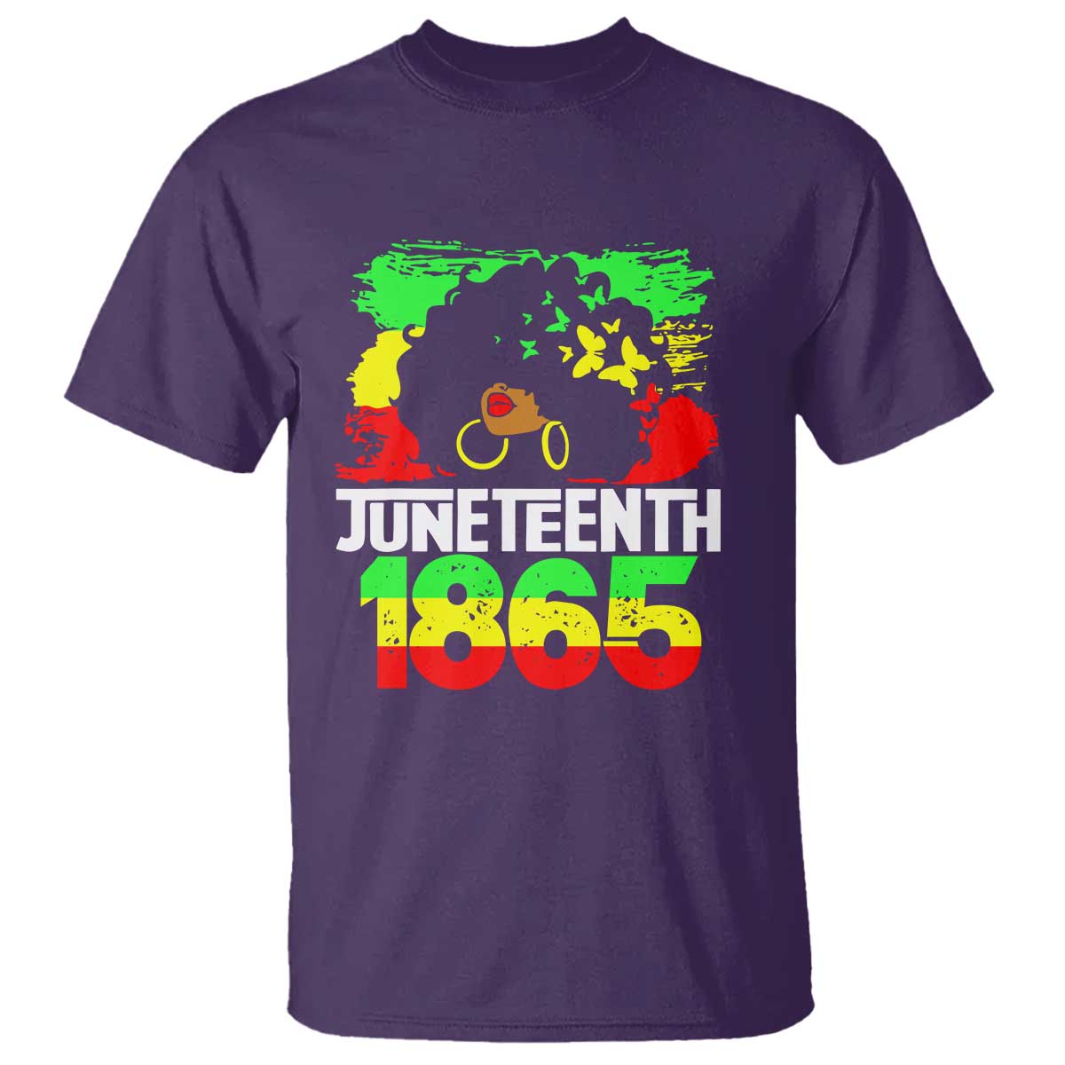 Afro Woman T Shirt Juneteenth 1865 African Black Pride