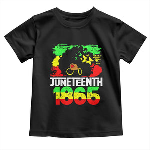 Afro Woman Toddler T Shirt Juneteenth 1865 African Black Pride