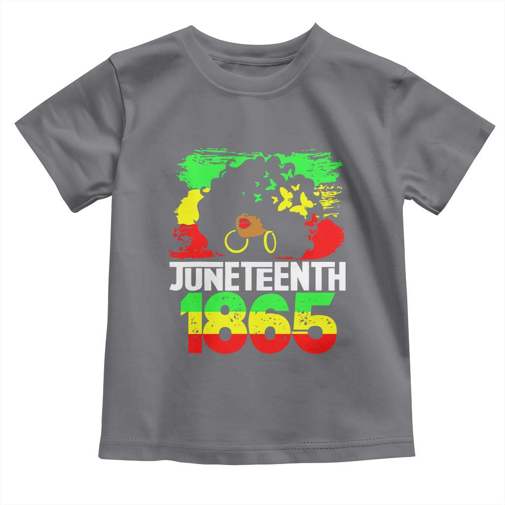Afro Woman Toddler T Shirt Juneteenth 1865 African Black Pride