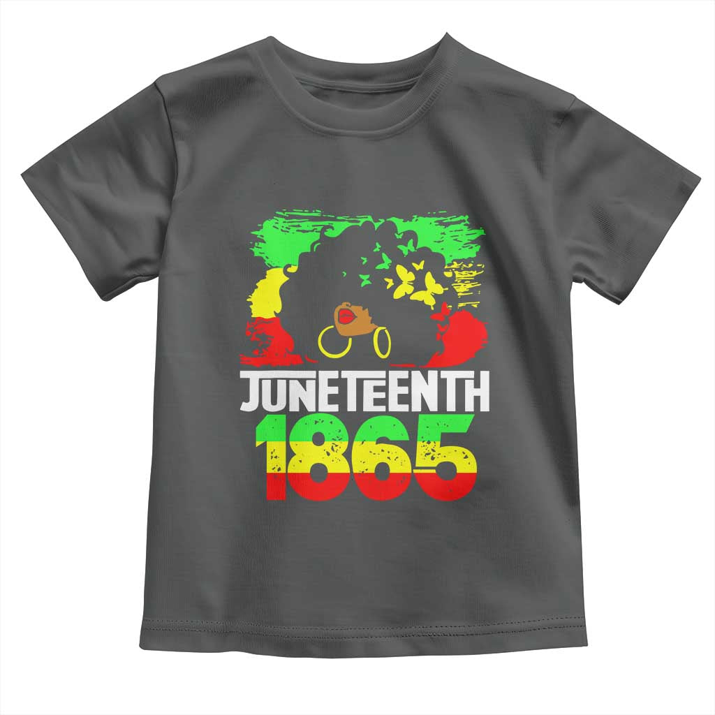 Afro Woman Toddler T Shirt Juneteenth 1865 African Black Pride