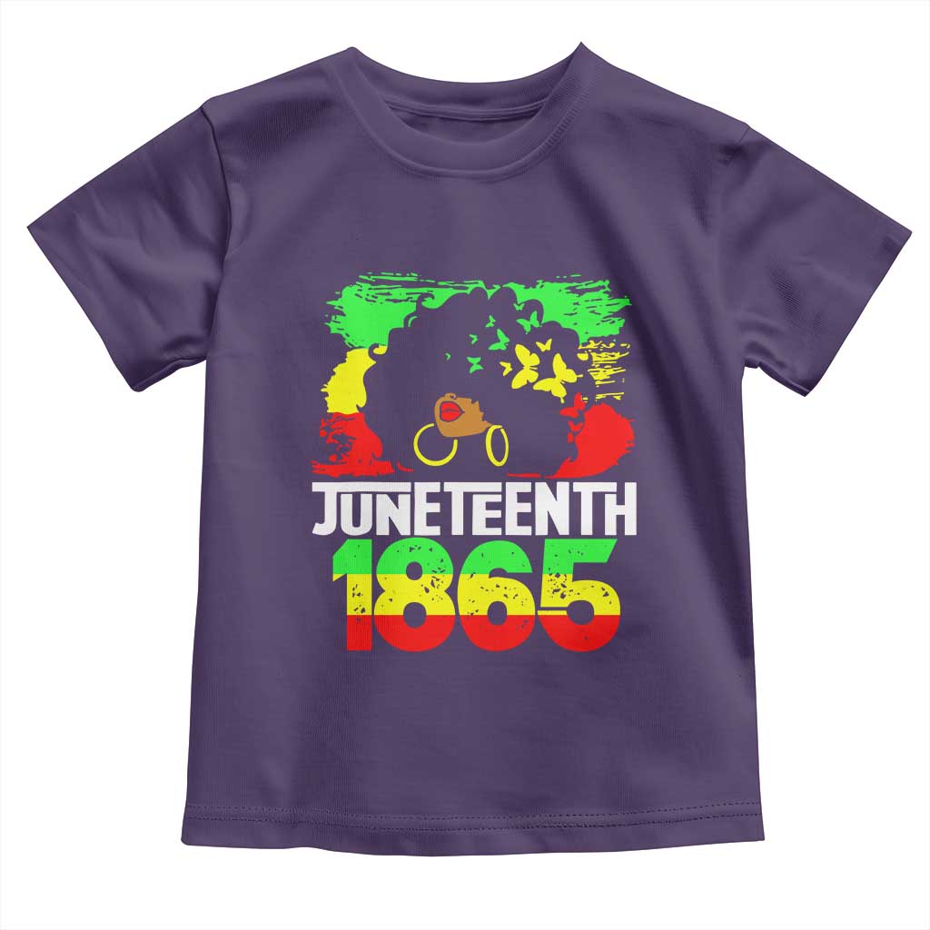 Afro Woman Toddler T Shirt Juneteenth 1865 African Black Pride