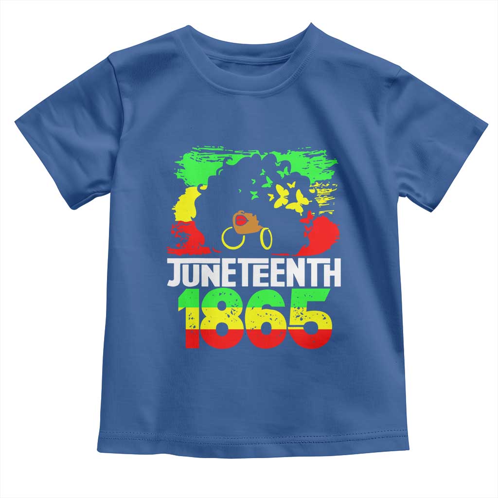 Afro Woman Toddler T Shirt Juneteenth 1865 African Black Pride