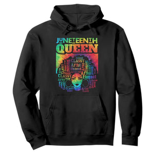 Juneteenth Afro Queen Hoodie Melanin Black Women Magic Tie Dye