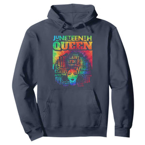 Juneteenth Afro Queen Hoodie Melanin Black Women Magic Tie Dye