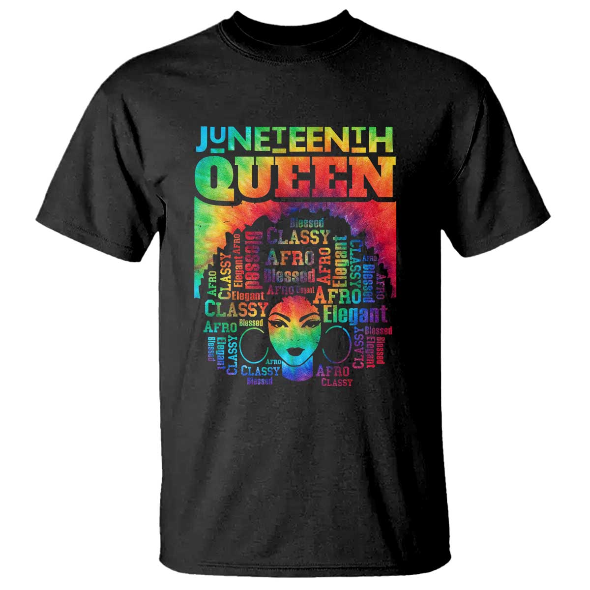 Juneteenth Afro Queen T Shirt Melanin Black Women Magic Tie Dye