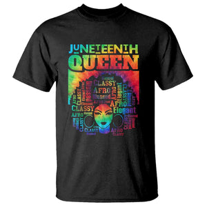 Juneteenth Afro Queen T Shirt Melanin Black Women Magic Tie Dye