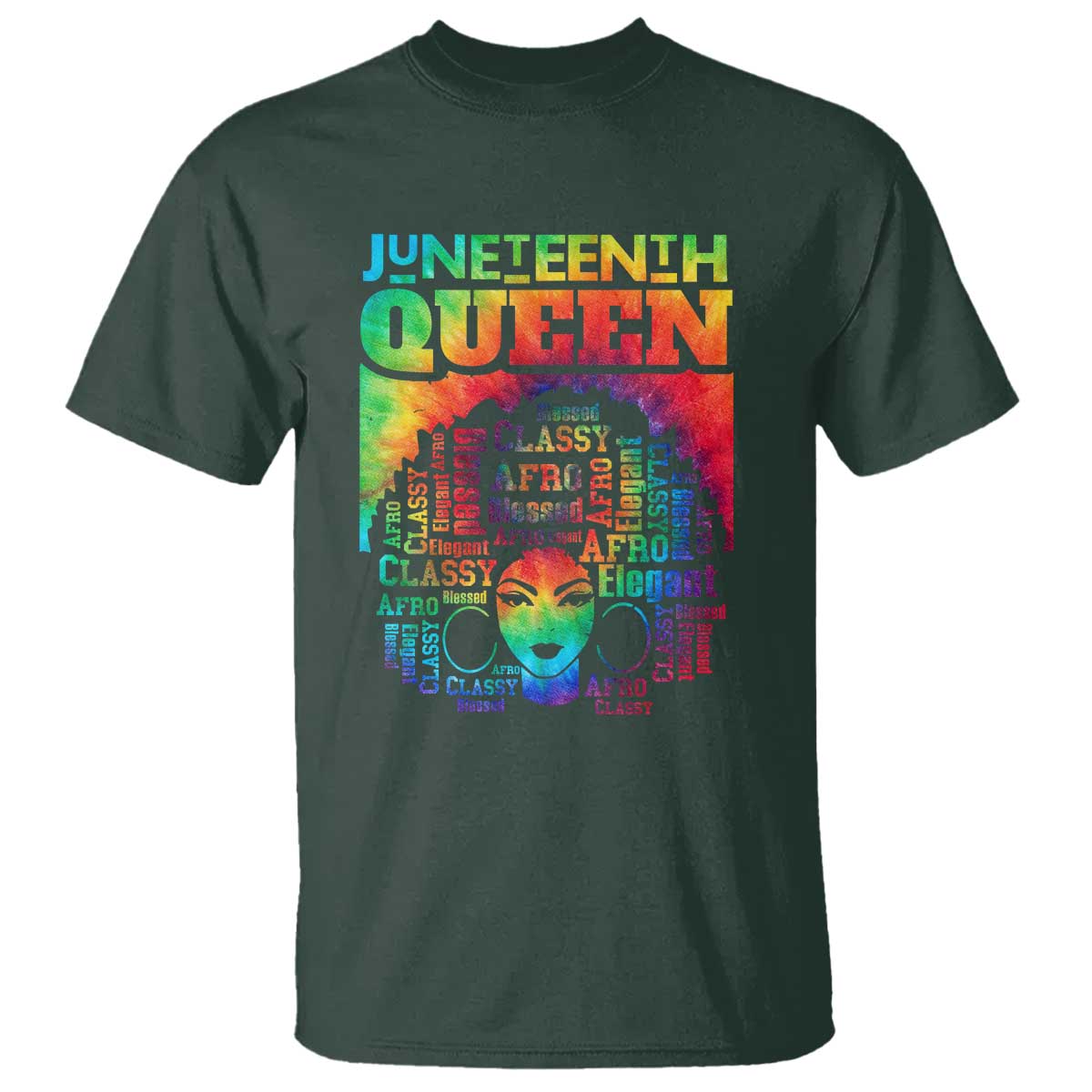 Juneteenth Afro Queen T Shirt Melanin Black Women Magic Tie Dye