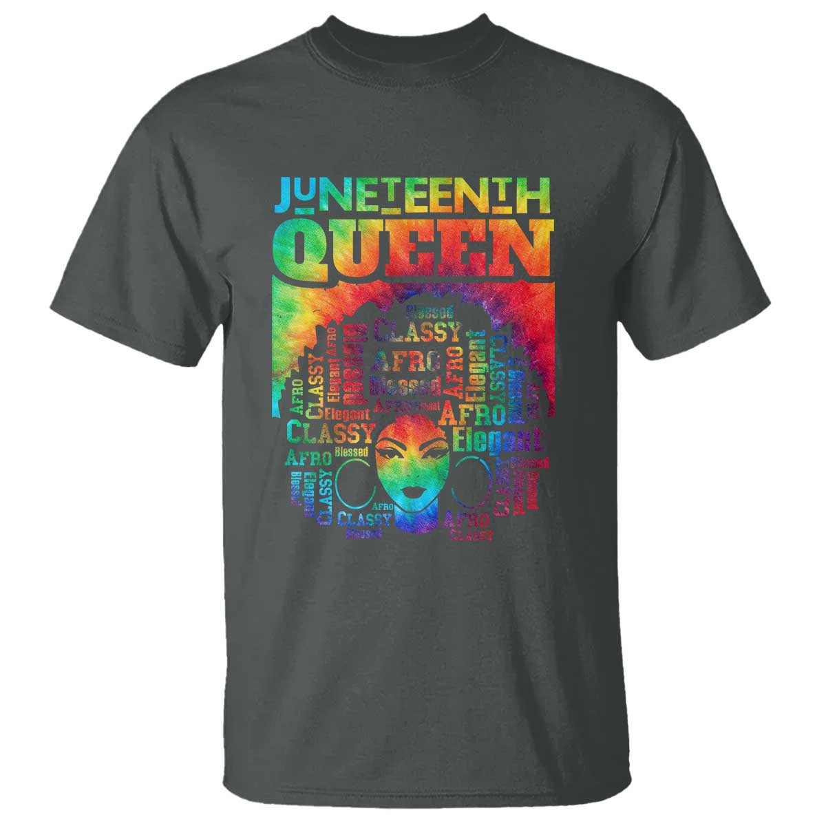 Juneteenth Afro Queen T Shirt Melanin Black Women Magic Tie Dye