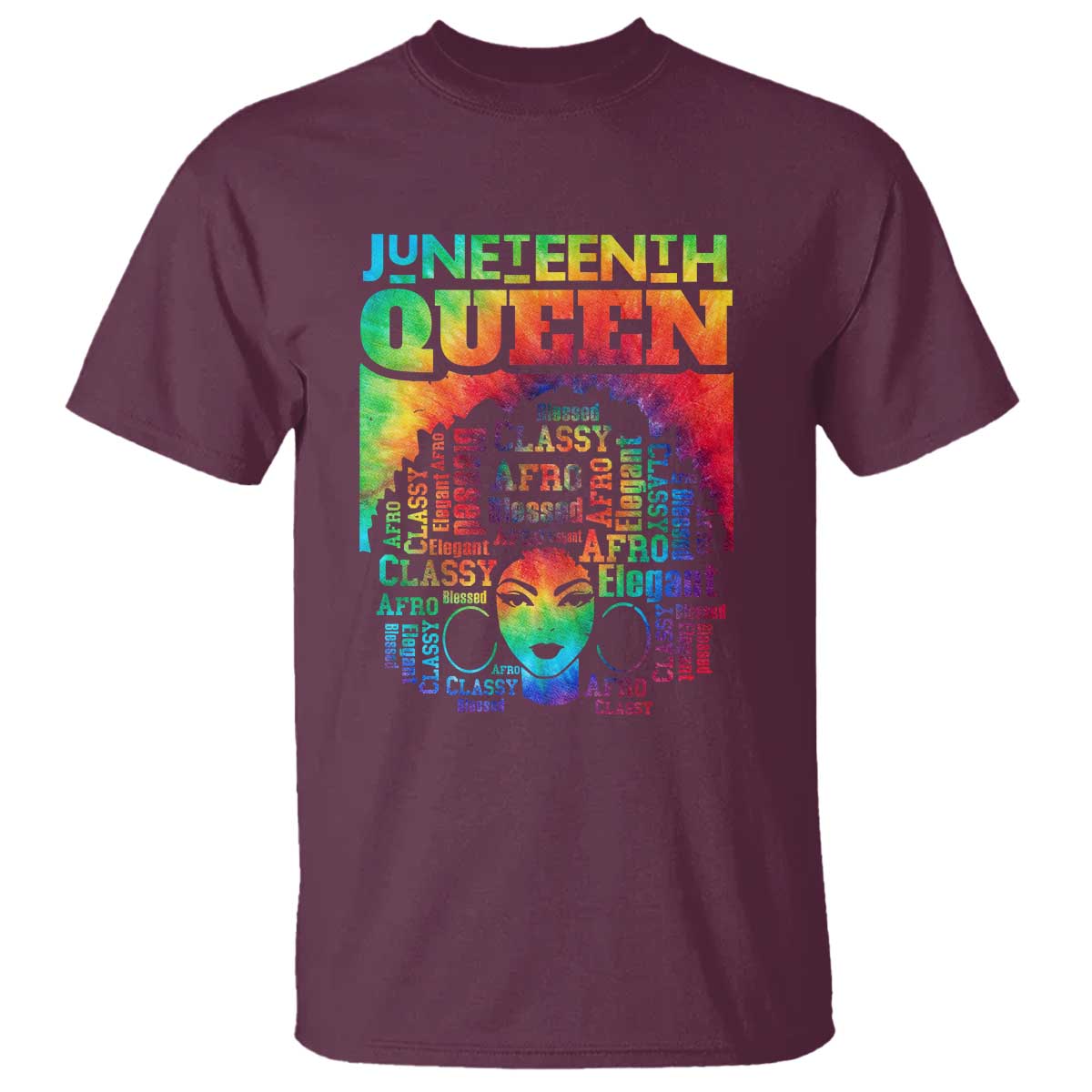 Juneteenth Afro Queen T Shirt Melanin Black Women Magic Tie Dye