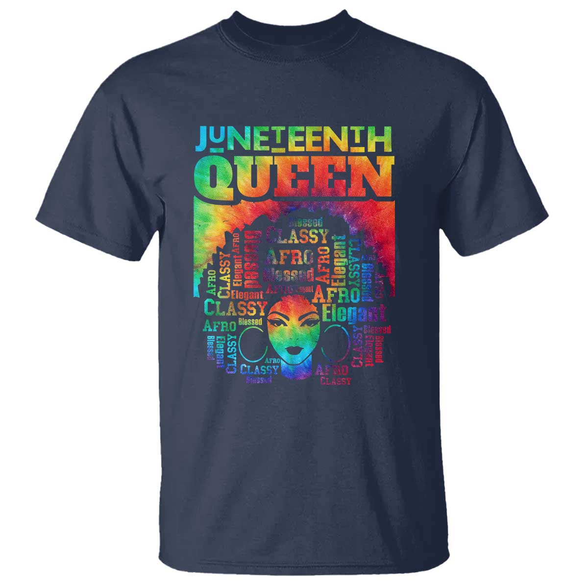 Juneteenth Afro Queen T Shirt Melanin Black Women Magic Tie Dye