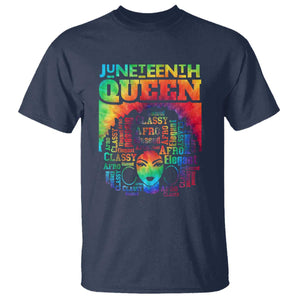 Juneteenth Afro Queen T Shirt Melanin Black Women Magic Tie Dye
