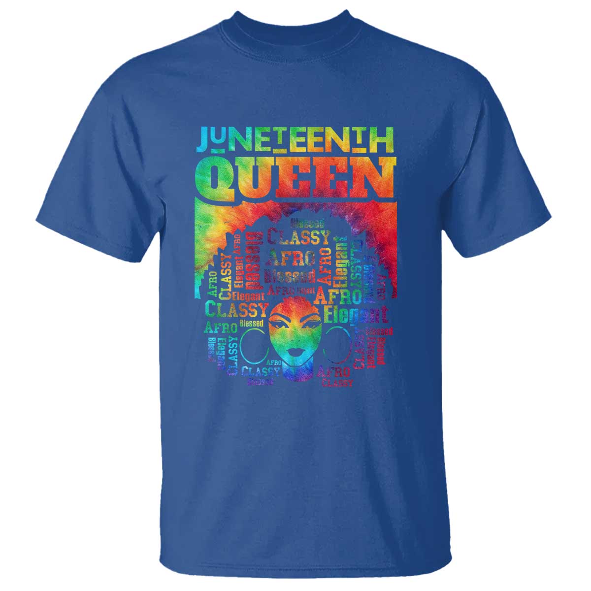 Juneteenth Afro Queen T Shirt Melanin Black Women Magic Tie Dye