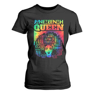 Juneteenth Afro Queen T Shirt For Women Melanin Black Women Magic Tie Dye