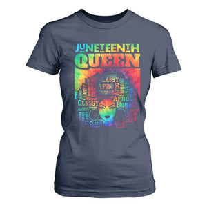 Juneteenth Afro Queen T Shirt For Women Melanin Black Women Magic Tie Dye
