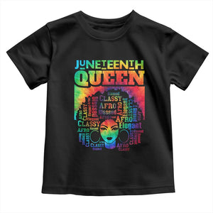 Juneteenth Afro Queen Toddler T Shirt Melanin Black Women Magic Tie Dye
