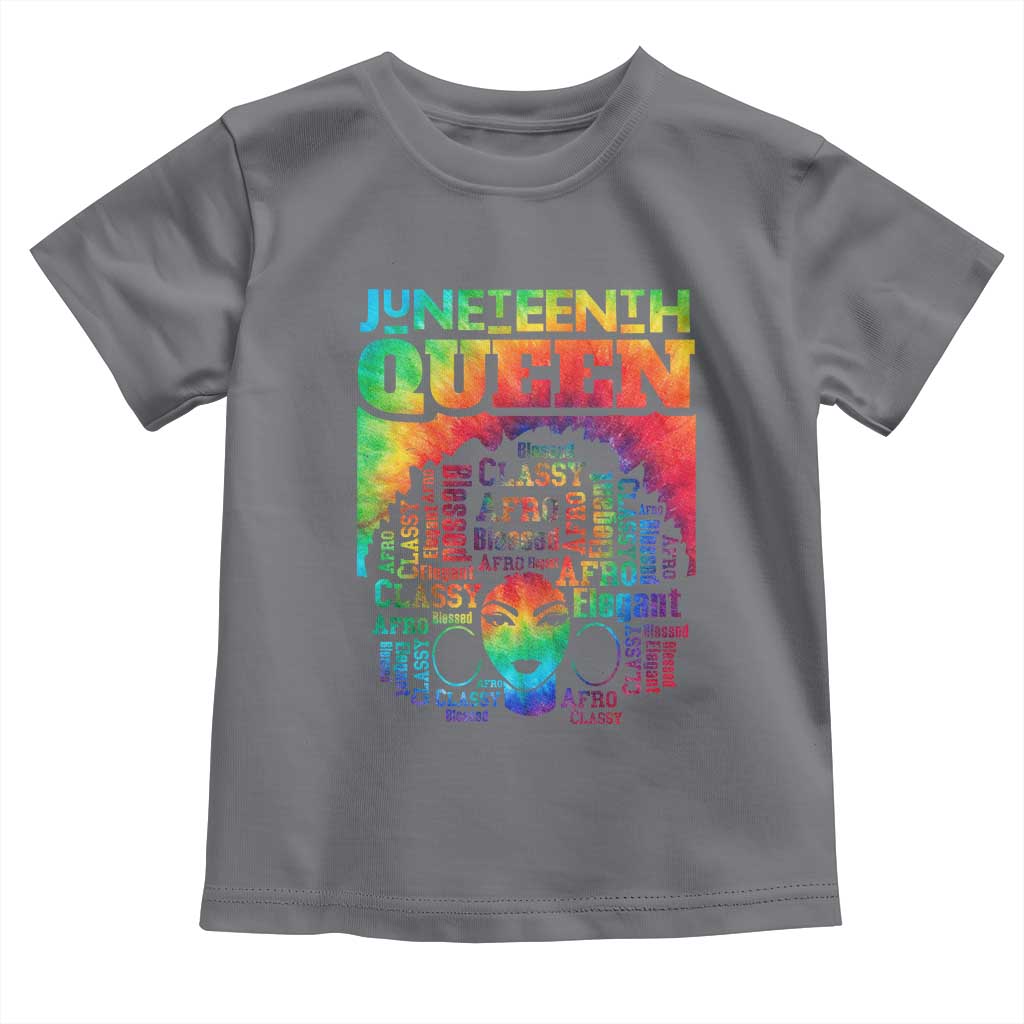 Juneteenth Afro Queen Toddler T Shirt Melanin Black Women Magic Tie Dye
