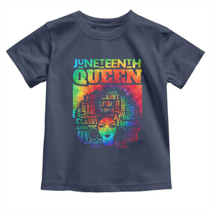 Juneteenth Afro Queen Toddler T Shirt Melanin Black Women Magic Tie Dye