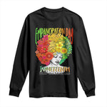 Freeish Since 1865 Juneteenth Long Sleeve Shirt Freedom Day African American June 19th Black Women Floral Hair