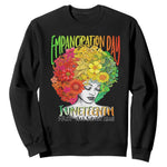 Freeish Since 1865 Juneteenth Sweatshirt Freedom Day African American June 19th Black Women Floral Hair
