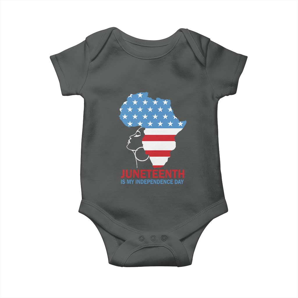 Juneteenth Is My Independence Day Baby Onesie African Woman Not 4th Of July