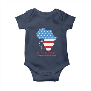 Juneteenth Is My Independence Day Baby Onesie African Woman Not 4th Of July