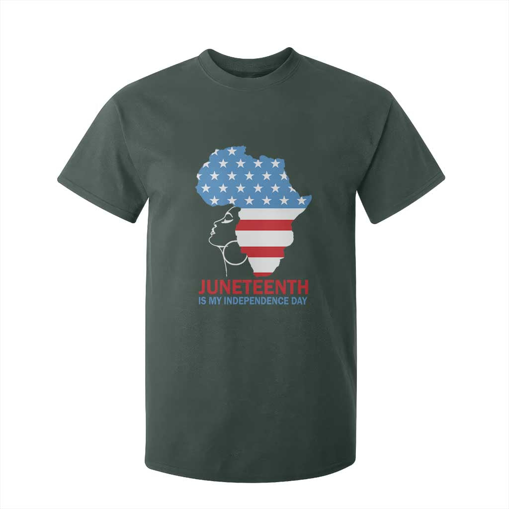 Juneteenth Is My Independence Day T Shirt For Kid African Woman Not 4th Of July