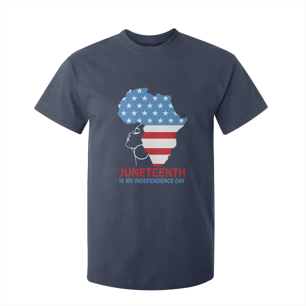 Juneteenth Is My Independence Day T Shirt For Kid African Woman Not 4th Of July