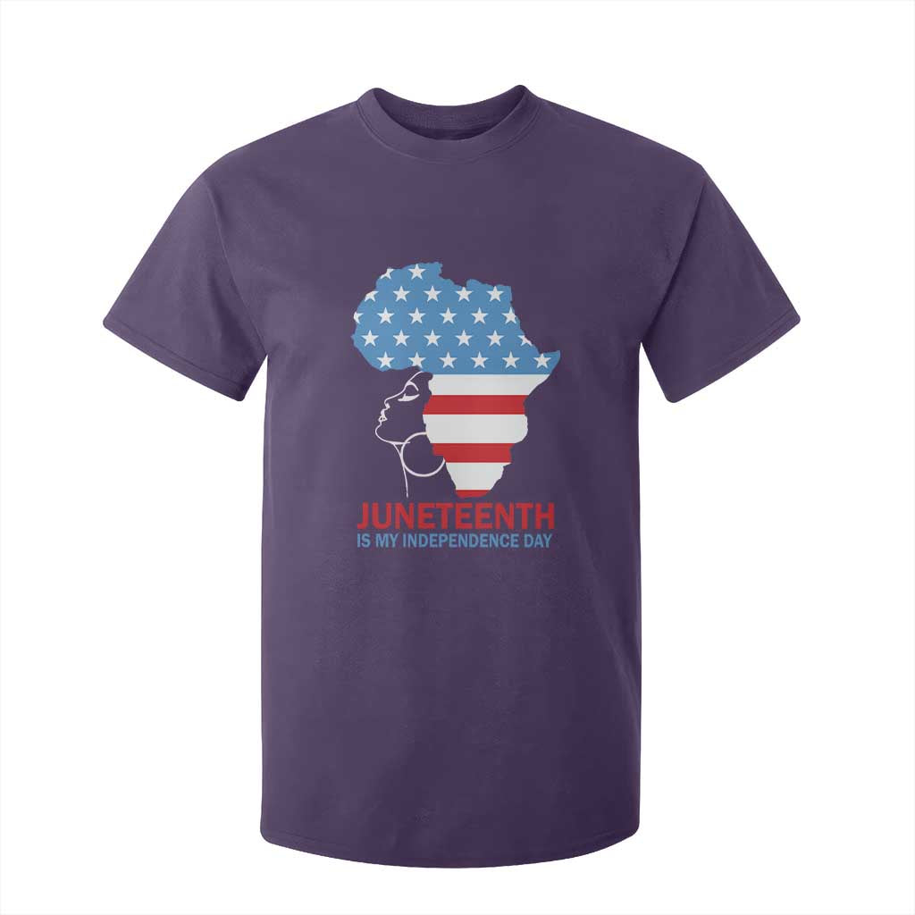 Juneteenth Is My Independence Day T Shirt For Kid African Woman Not 4th Of July