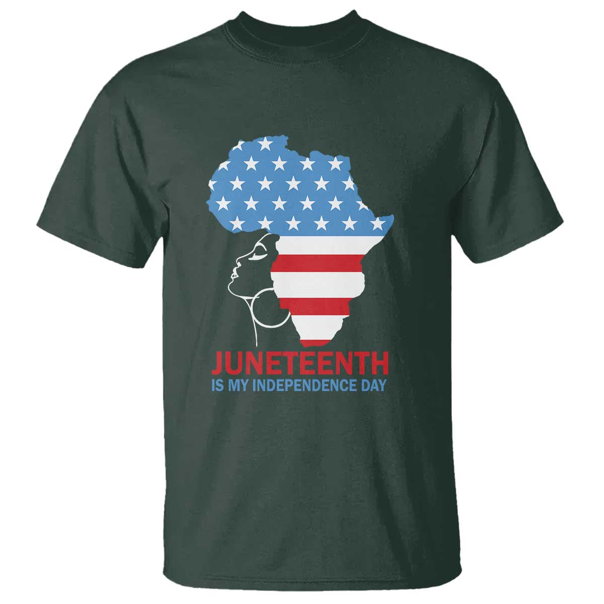 Juneteenth Is My Independence Day T Shirt African Woman Not 4th Of July