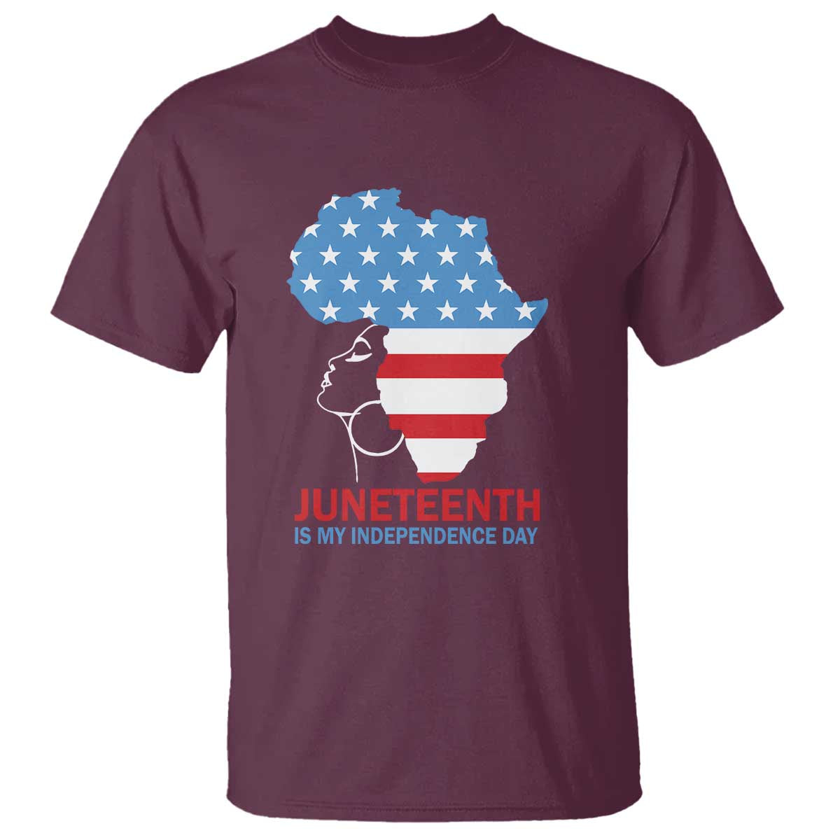 Juneteenth Is My Independence Day T Shirt African Woman Not 4th Of July