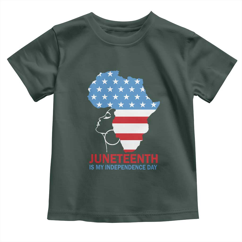 Juneteenth Is My Independence Day Toddler T Shirt African Woman Not 4th Of July