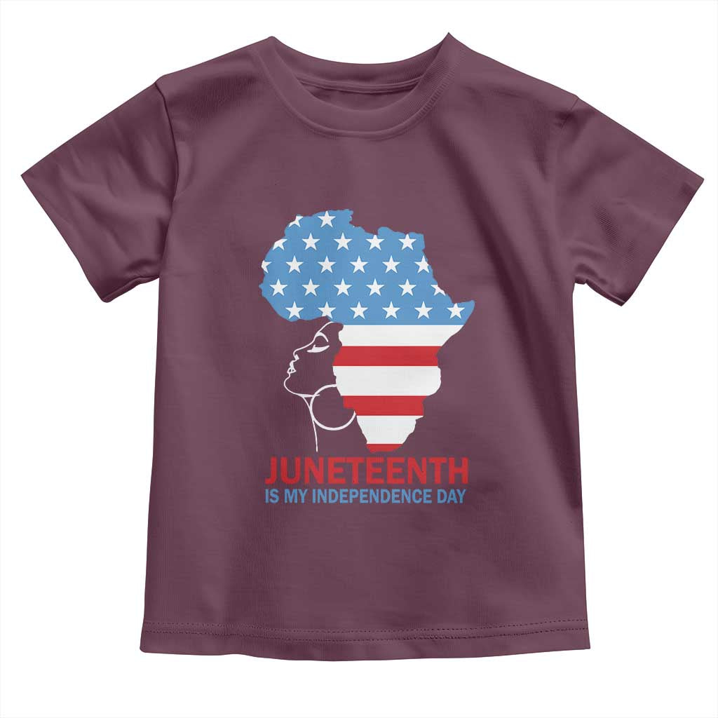 Juneteenth Is My Independence Day Toddler T Shirt African Woman Not 4th Of July