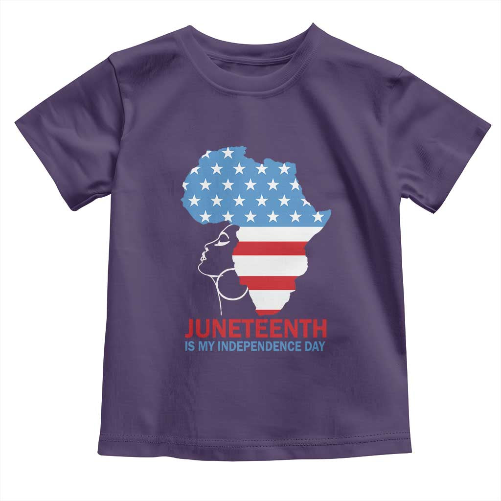 Juneteenth Is My Independence Day Toddler T Shirt African Woman Not 4th Of July