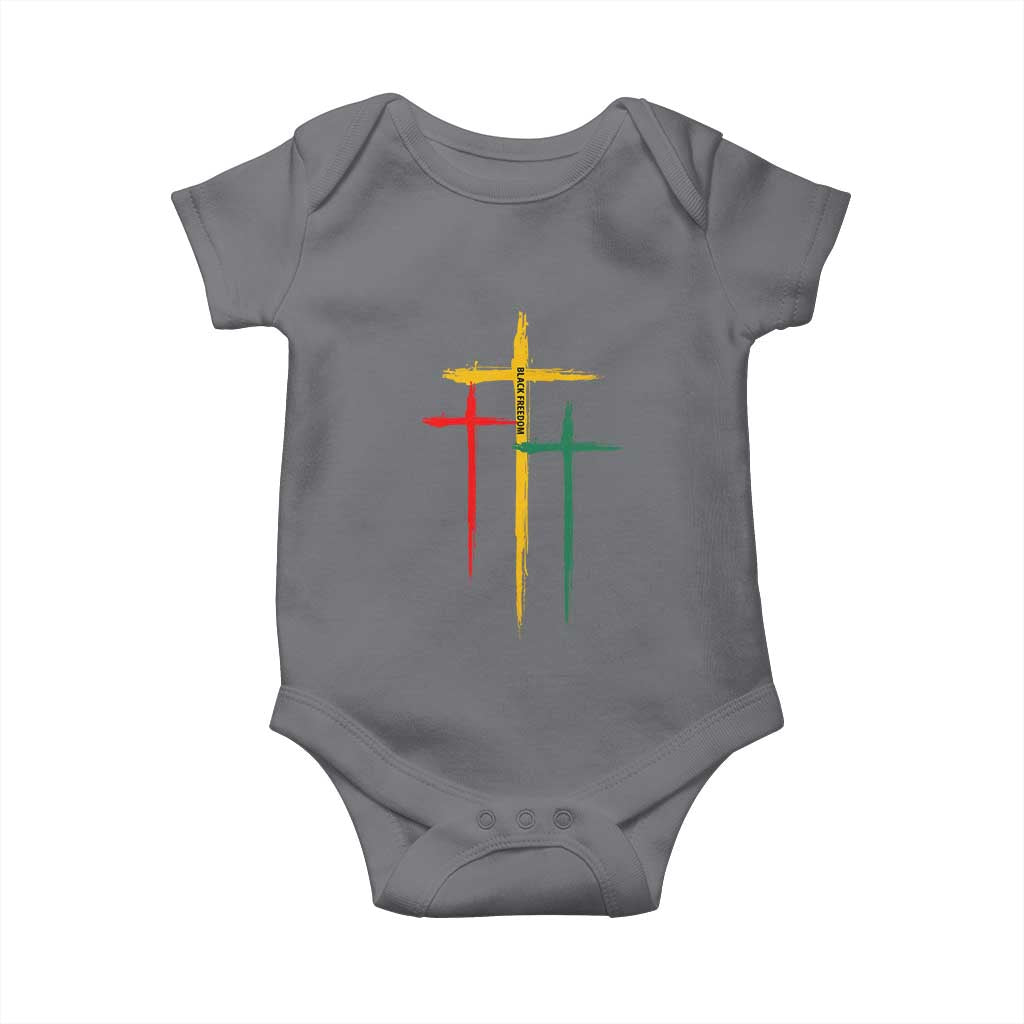 Christian Cross Juneteenth Baby Onesie African Black Freedom Day 1865