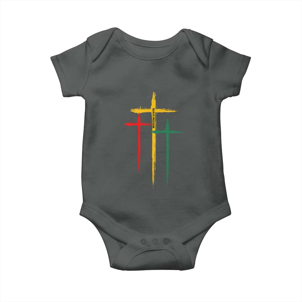Christian Cross Juneteenth Baby Onesie African Black Freedom Day 1865
