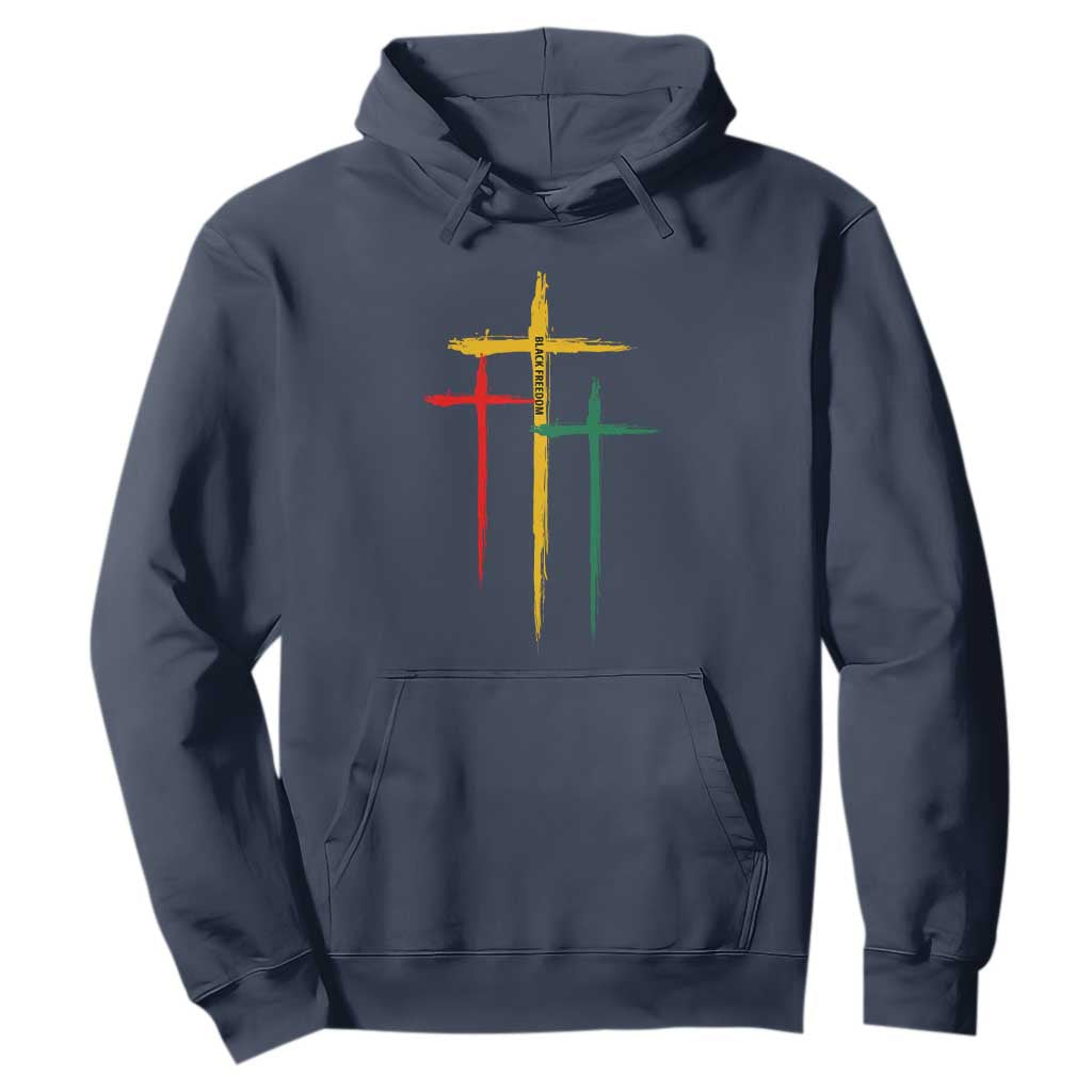 Christian Cross Juneteenth Hoodie African Black Freedom Day 1865