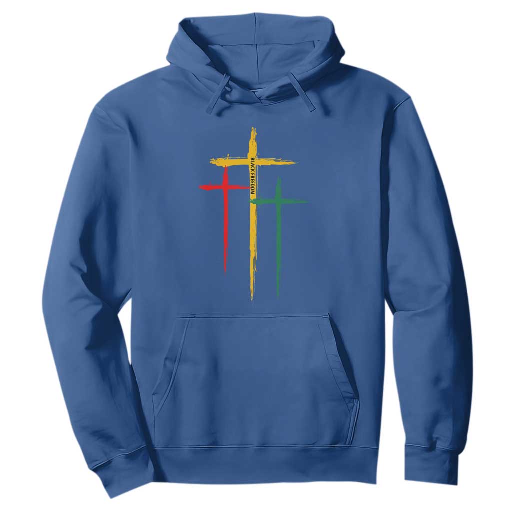 Christian Cross Juneteenth Hoodie African Black Freedom Day 1865